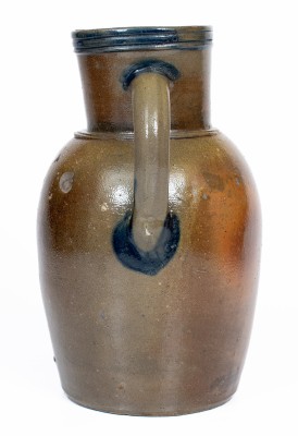 Rare A. KEISTER & .CO / STRASBURG, VA Two-Gallon Stoneware Pitcher w/ Elaborate Decoration, circa 1850