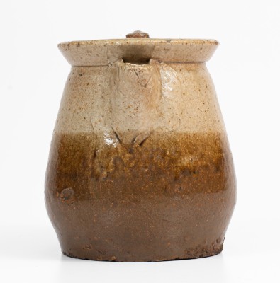 Rare Stoneware Coffee Boiler w/ Two-Tone Glaze, attrib. Stork/Landrum Pottery, Columbia, SC, c1880