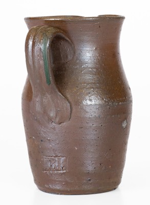 Rare Small Stoneware Pitcher Stamped T B L (Thomas B. Love Pottery, McMinn County, TN), c1830-60