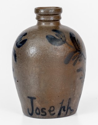 Exceptional Small-Sized Stoneware Presentation Jug attrib. G. & A. Black (Somerfield, PA), Inscribed 