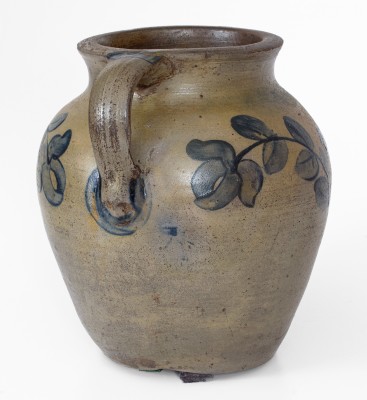 Very Rare Rockingham County, VA Vertical-Handled Stoneware Jar attrib. Andrew Coffman / Zigler, Timberville, circa 1835