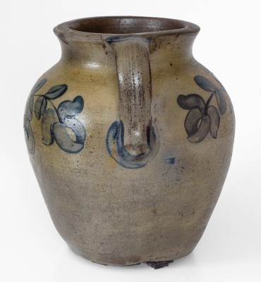 Very Rare Rockingham County, VA Vertical-Handled Stoneware Jar attrib. Andrew Coffman / Zigler, Timberville, circa 1835