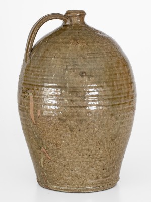 Highly Important Thomas Owenby, Union District, SC 1864 Stoneware Jug: 