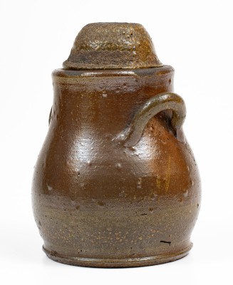 Possibly Unique W GRINSTAFF, Tennessee Salt-Glazed Stoneware Lidded Sugar Bowl