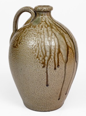 Exceptional Two-Gallon Salt-Glazed Stoneware Jug attrib. Craven Family, Randolph or Moore County, NC