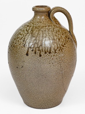 Exceptional Two-Gallon Salt-Glazed Stoneware Jug attrib. Craven Family, Randolph or Moore County, NC