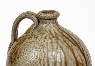 Exceptional Two-Gallon Salt-Glazed Stoneware Jug attrib. Craven Family, Randolph or Moore County, NC